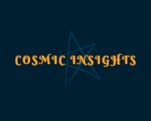 Yellow Cosmic Star logo design