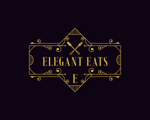 Fine Dining Restaurant Cutlery logo design