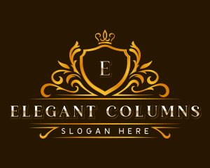 Elegant Crown Crest logo design