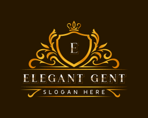 Elegant Crown Crest logo design