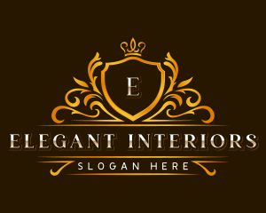 Elegant Crown Crest logo design