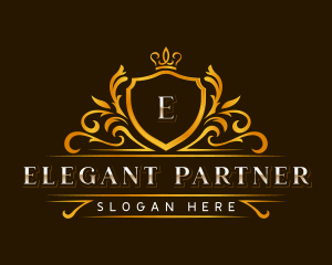 Elegant Crown Crest logo design