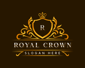 Elegant Crown Crest logo design