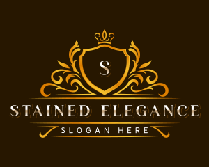 Elegant Crown Crest logo design