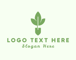 Green - Garden Seedling Trowel logo design