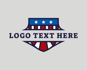 Stripes - Patriotic Shield America logo design