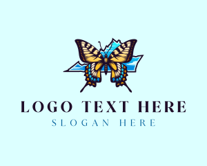 Map - Virginia Nature Butterfly logo design