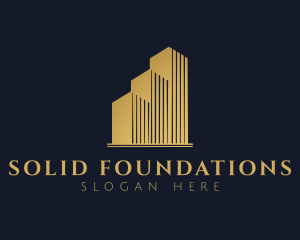 Golden  Crown - Upscale Premium Building logo design