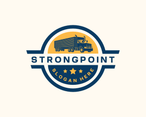 Distribution - Trucking Cargo Delivery logo design