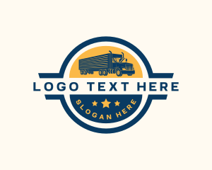 Emblem - Trucking Cargo Delivery logo design