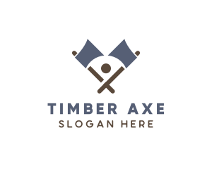 Axe Lumberjack Hatchet logo design