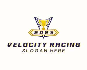 Racer Flag Tournament logo design