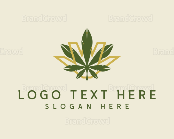 Cannabis Leaf Plant Logo