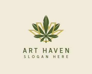 Cannabis Leaf Plant logo design