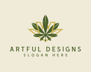 Cannabis Leaf Plant logo design