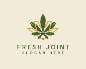 Joint - Cannabis Leaf Plant logo design