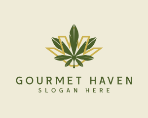 Cannabis Leaf Plant logo design