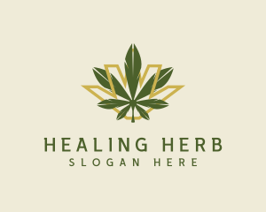 Cannabis Leaf Plant logo design