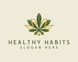 Cannabis Leaf Plant logo design