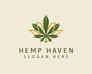 Hemp - Cannabis Leaf Plant logo design