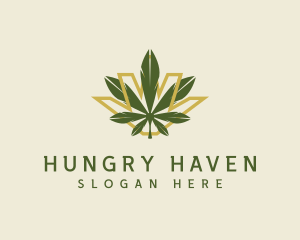 Cannabis Leaf Plant logo design