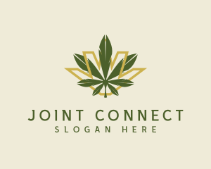 Joint - Cannabis Leaf Plant logo design