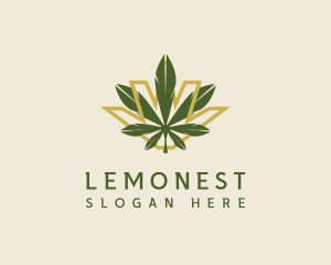 King - Cannabis Leaf Plant logo design