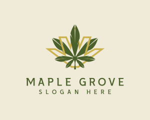 Cannabis Leaf Plant logo design