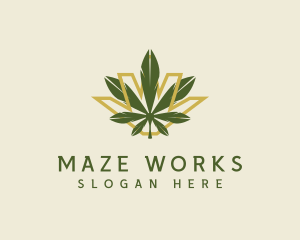 Cannabis Leaf Plant logo design