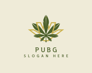 Organic - Cannabis Leaf Plant logo design