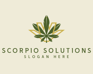 Cannabis Leaf Plant logo design