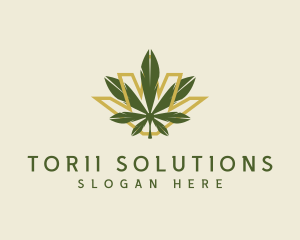 Cannabis Leaf Plant logo design