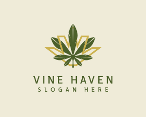 Cannabis Leaf Plant logo design