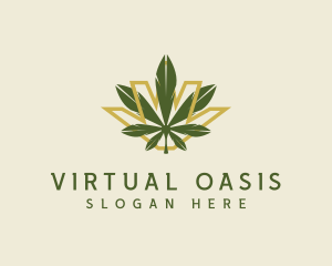 Cannabis Leaf Plant logo design