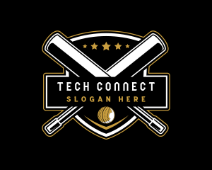 Player - Team Cricket Sports logo design