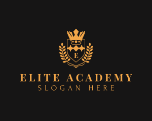 Academy - Wreath Royalty Academy logo design