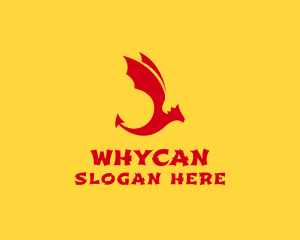 Mythical Flying Dragon  Logo
