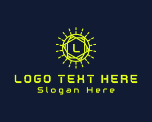 Telecom - Geometric Light Technology logo design