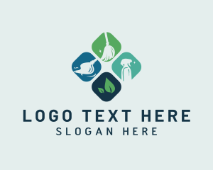 Leaves - Sanitation Cleaning Janitorial logo design