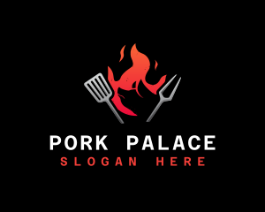 Pork - Pork Barbecue Restaurant logo design