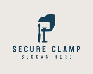 Clamp - Industrial Hardware Tools Letter logo design