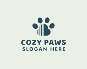 Paw Barcode Pet logo design