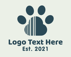 Pet Shop - Paw Barcode Pet Shop logo design