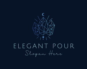 Gradient Elegant Gem logo design