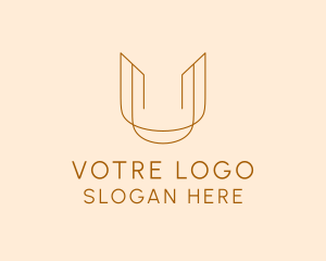 Elegant Business Letter U Logo