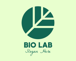 Biology - Round Green Environmental Leaf logo design
