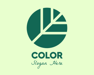 Vegan - Round Green Environmental Leaf logo design