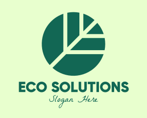 Conservation - Round Green Environmental Leaf logo design