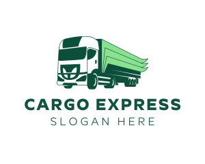 Green Cargo Truck logo design