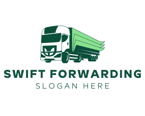 Green Cargo Truck logo design